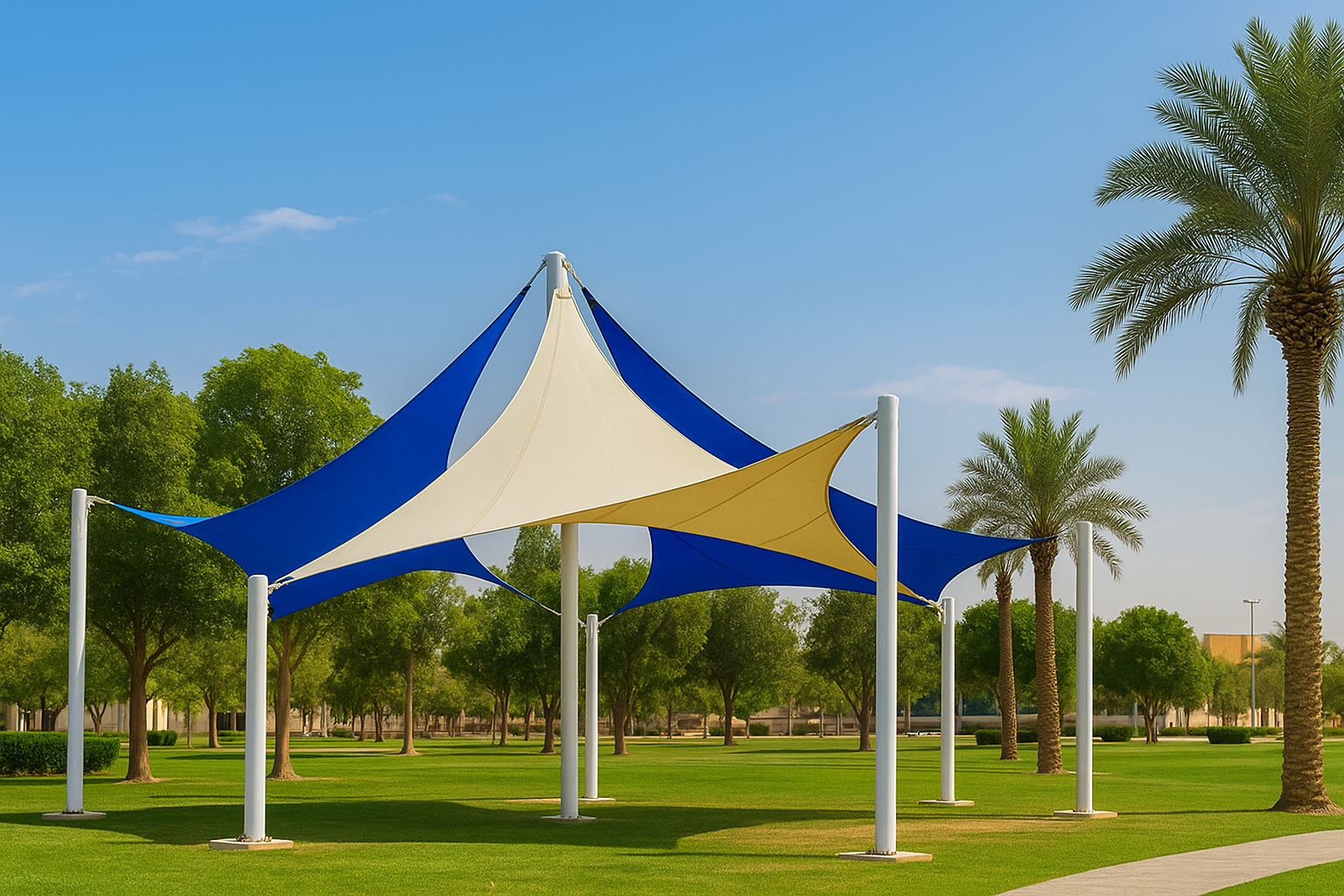 مظلات حدائق ملونة 